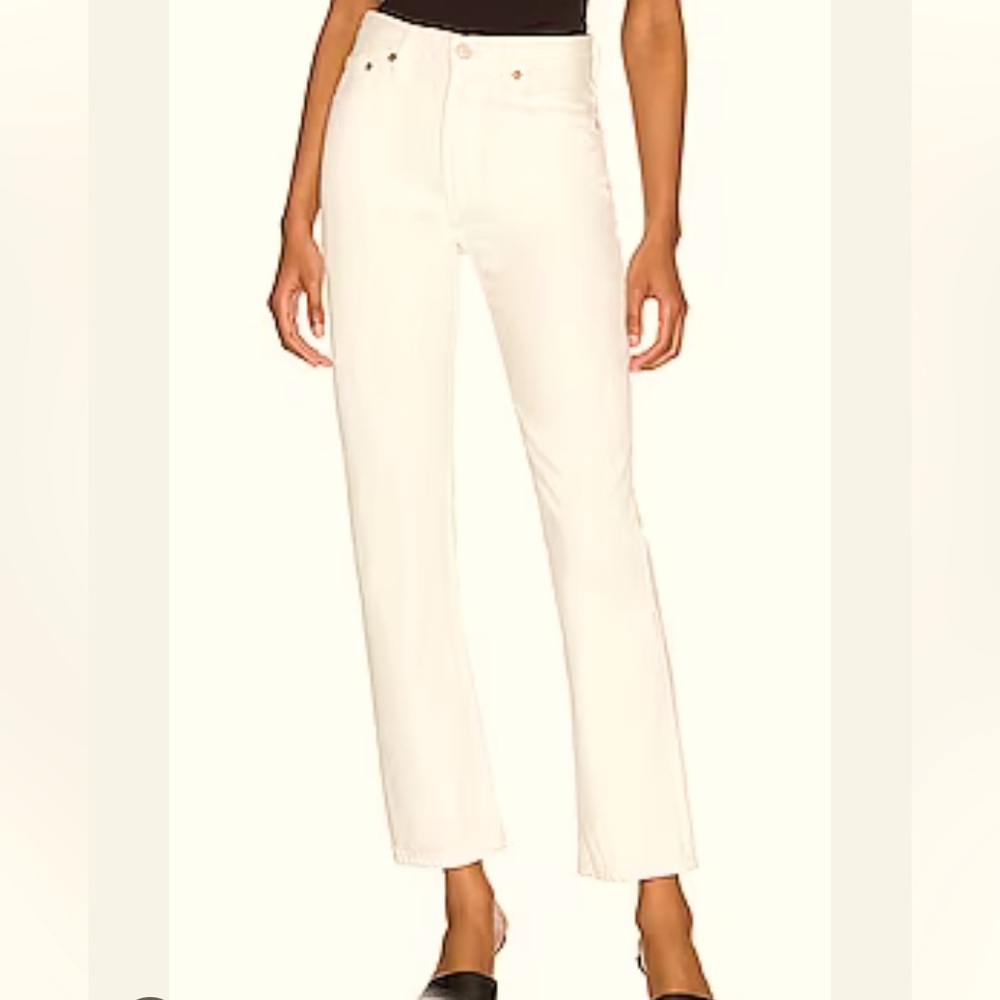 Agolde Ripley Mid-Rise Straight Leg Jean in Tissue Size 29